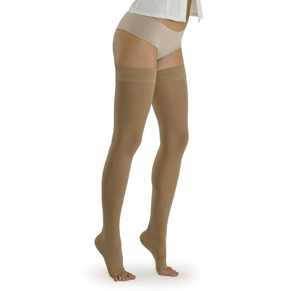 Compression Thigh-Highs - Marilyn CCL 3 Open Toe 34/46mmHg - Solidea U.S.